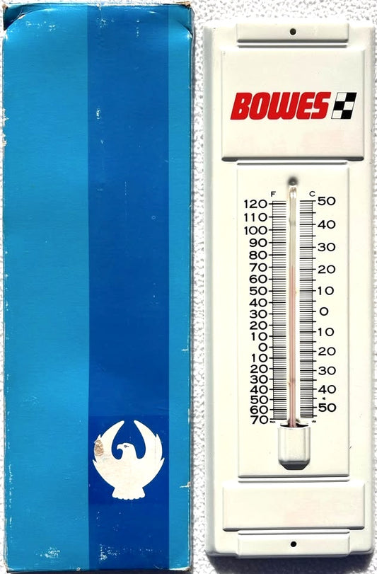 Vintage BOWES Seal Fast Thermometer FAMOUS INDIANAPOLIS 500 LINE - NEW OLD STOCK