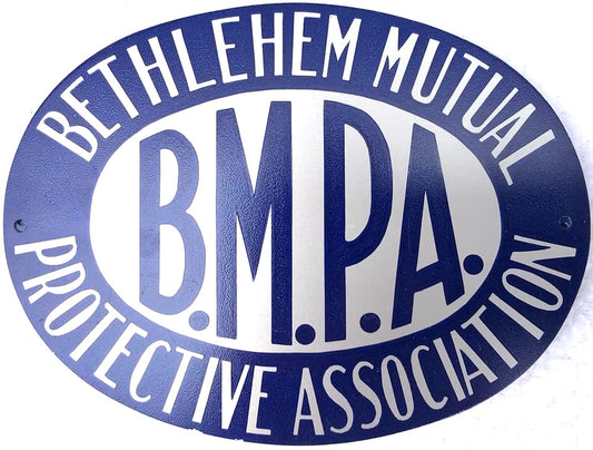 1940's Bethlehem Mutual Protective Association Sign - NEW OLD STOCK