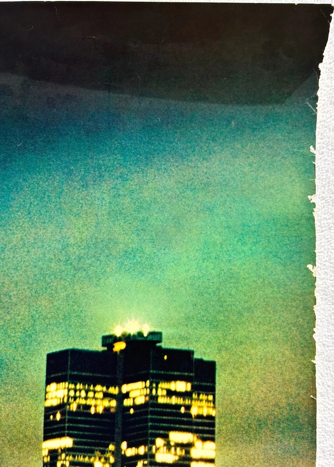 Rare 1967 Quebec NIGHTFALL ON CANADA'S METROPOLIS Original Travel Poster