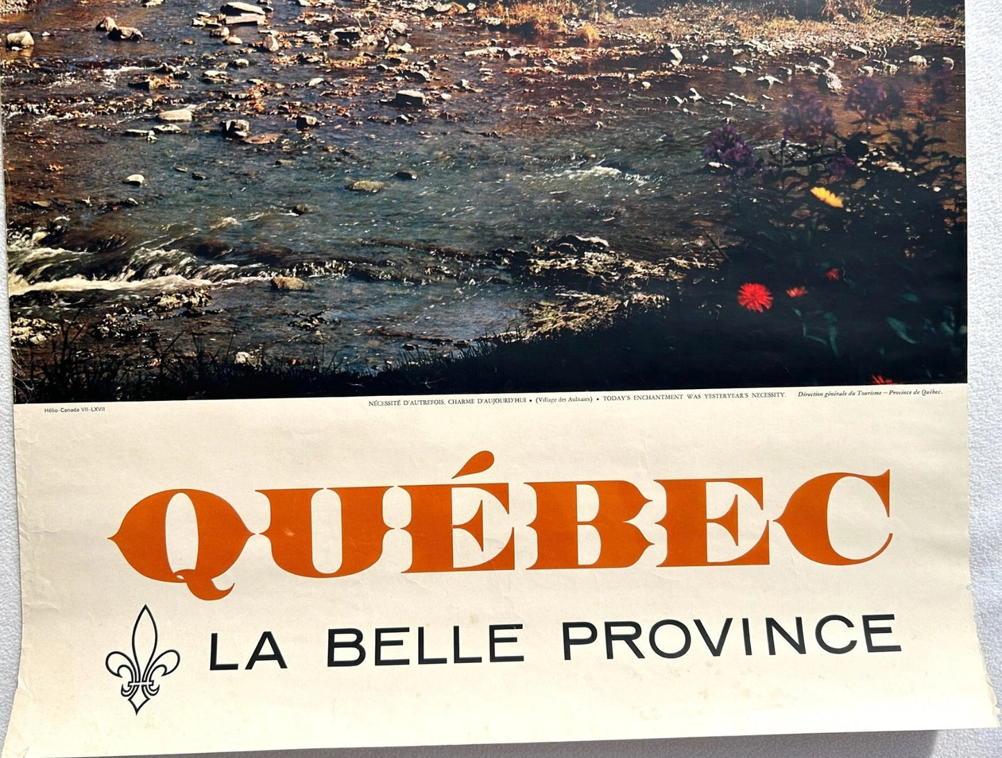Rare 1960 Quebec TODAY'S ENCHANTMENT WAS YESTERDAY'S NECESSITY Travel Poster