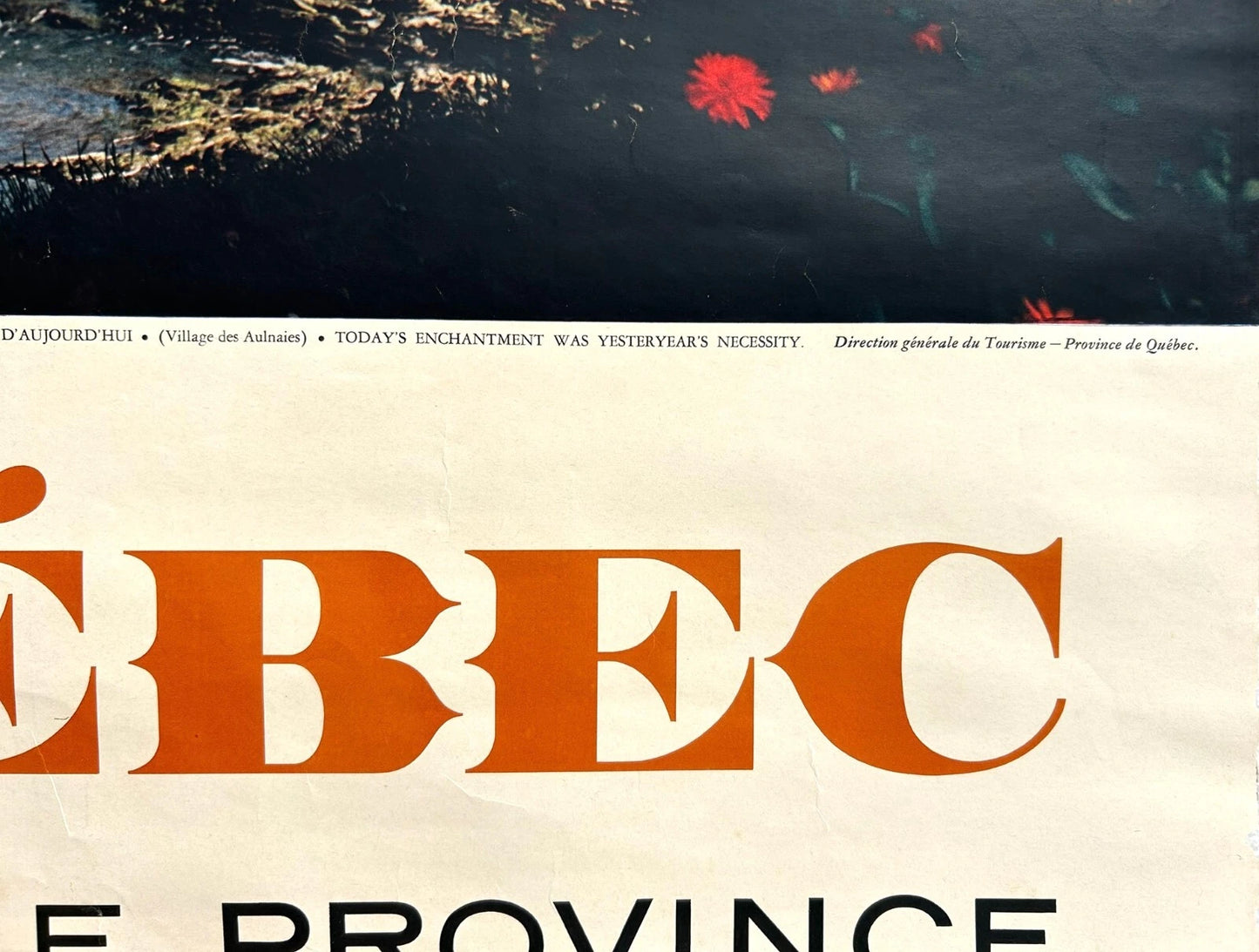 Rare 1960 Quebec TODAY'S ENCHANTMENT WAS YESTERDAY'S NECESSITY Travel Poster