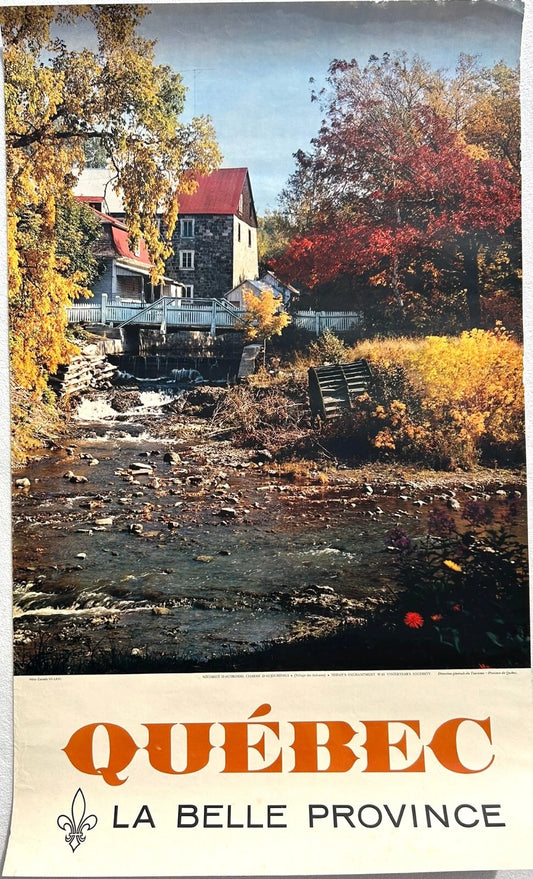 Rare 1960 Quebec TODAY'S ENCHANTMENT WAS YESTERDAY'S NECESSITY Travel Poster